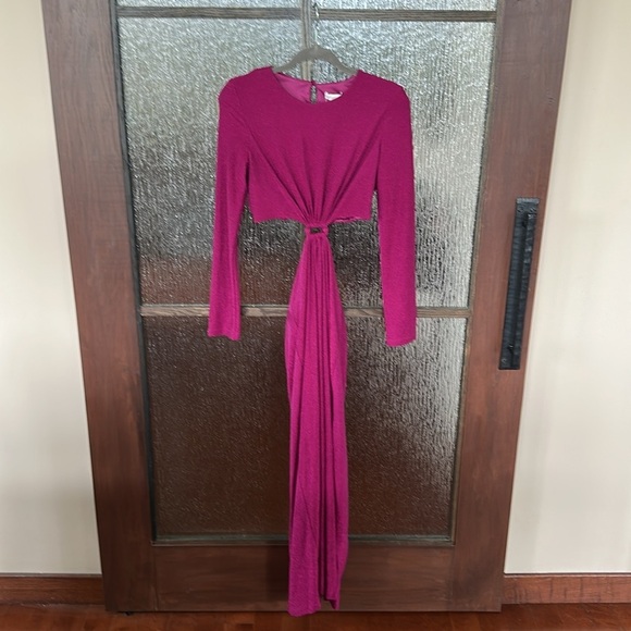 Monique Lhuillier Maxi Dress Womens size 6 Glam Sparkly Cocktail Shimmery - Picture 8 of 11